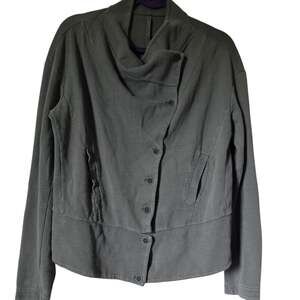 Transit PAR-Such Italy Grey Cotton Blend Womens Jacket Sz M